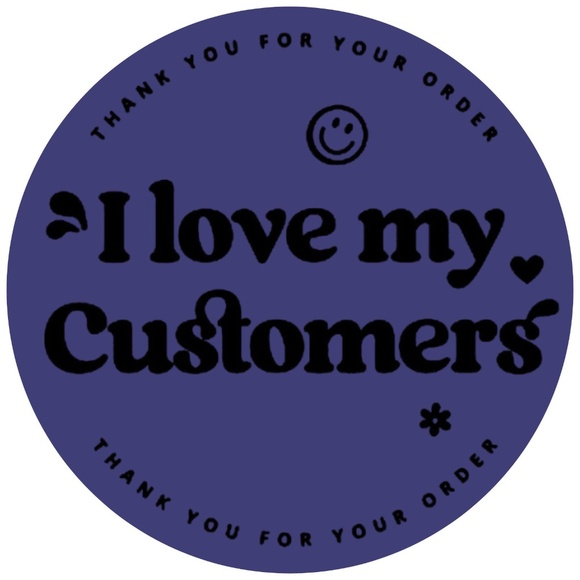 thank you for your order I love my Customers ! thank you sticker for business - Picture 2 of 13